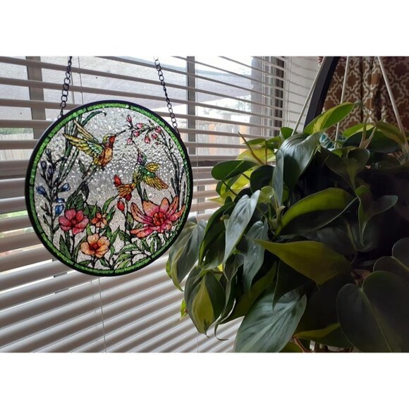 Hummingbird Stained Glass Sun Catcher - Picture 4 of 5